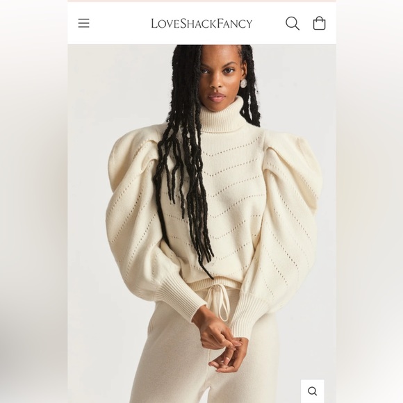 Loveshackfancy puff sleeve sweater - Picture 1 of 2
